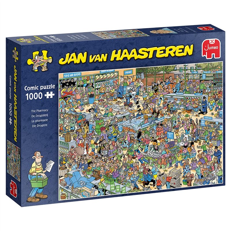 JUMBO 19199 Jan Van Haaster Puzzle 1 000 pièces « La Pharmacie, Multicolore