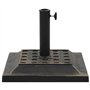 vidaXL Socle Carré de Parasol Polyrésine 12 kg Bronze Pied de Parasol Support