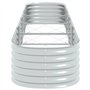 vidaXL Lit Surélevé 400x80x44 cm Acier Galvanisé Argenté Jardinière Pot Fleurs