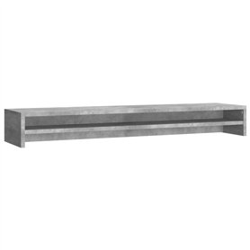 vidaXL Support de Moniteur Gris bÃƒton 100 x 24 x 13 cm AgglomÃƒrÃƒ