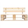 vidaXL Pinède Ensemble de Canapé de Jardin Palette et Coussins Sable Sofa Banc