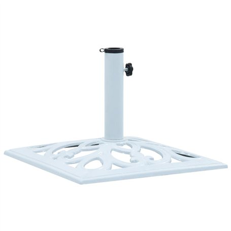 vidaXL Socle de Parasol Blanc 12 kg 49 cm Fonte