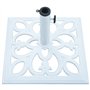vidaXL Socle de Parasol Blanc 12 kg 49 cm Fonte