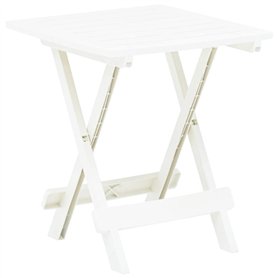vidaXL Table Pliable de Jardin Blanc 45x43x50 cm Plastique