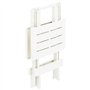vidaXL Table Pliable de Jardin Blanc 45x43x50 cm Plastique