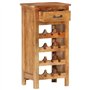 vidaXL Casier à Bouteilles Porte-Bouteilles Casier à Vin Stockage Range-Bouteilles Maison Intérieur 40x30x80 cm Bois Solide d'Ac
