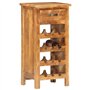 vidaXL Casier à Bouteilles Porte-Bouteilles Casier à Vin Stockage Range-Bouteilles Maison Intérieur 40x30x80 cm Bois Solide d'Ac