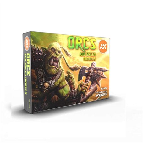 AK Interactive AK11600 Orcs et Modèles Verts 6x17ml