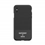 Superdry Coque de Protection en Toile moulée pour iPhone X, Noir