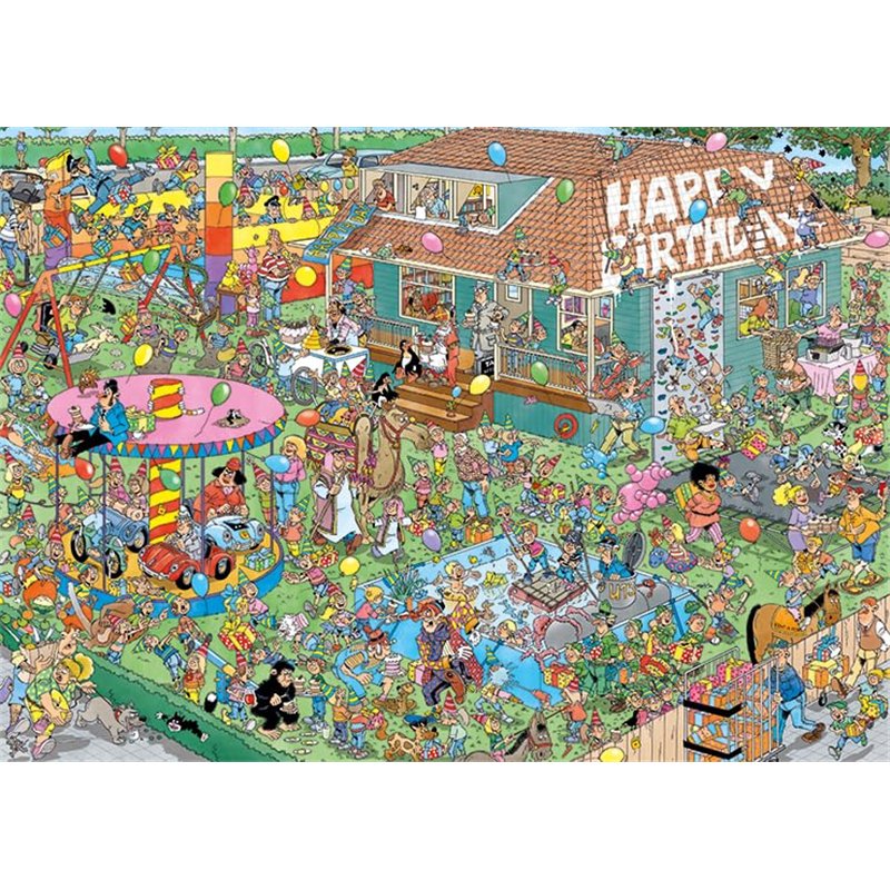 Image secondaire de Jumbo Fête d'anniversaire pour Enfants Jan Van Haasteren de Jumbo Games, Puzzle de 1000 pièces, 20035