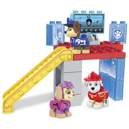 Mega Bloks La Pat'Patrouille : Le film, coffret 3 figurines Chase, Marcus et Stella, 13 blocs de construction, jouet pour bébé e