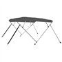 vidaXL Auvent Bimini à 4 Arceaux Auvent de Bateau Couverture de Bateau Abri de Bateau Résistant aux UV Extérieur Anthracite 243x