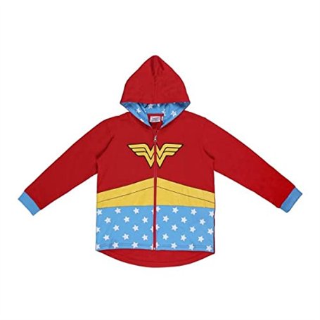 CERDÁ LIFE'S LITTLE MOMENTS - Sweat à Capuche Large Wonder Woman pour Filles - Licence Officielle DC Comics