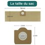 Lot de 5 Sacs droits Aspirateur pour WD3, WD2, WD 3 Premium, WD3200, WD3500P, A2204, A2534, SE4001, KAR69591300. Papier Kraft 10