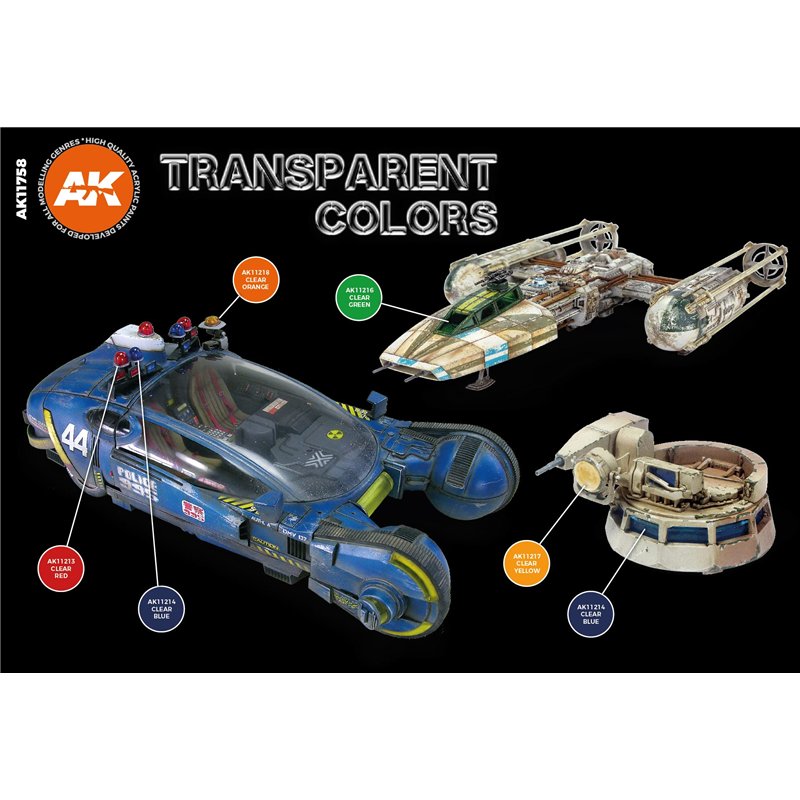 Image secondaire de AK Acrylics 3Gen AK11758 TRANSPARENT COLOR SET 3G (6x17ml)