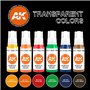 AK Acrylics 3Gen AK11758 TRANSPARENT COLOR SET 3G (6x17ml)