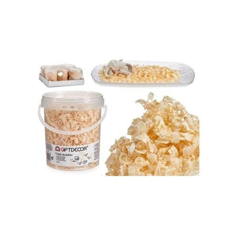 Gift Decor Copeaux décoratifs en Bois Gris foncé 1,4 l