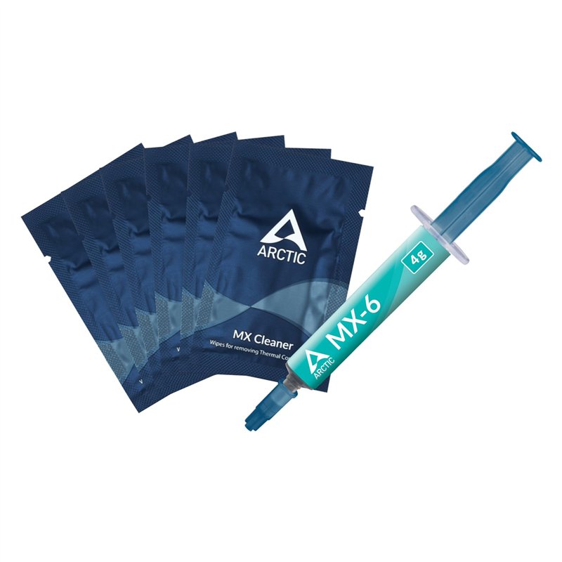 ARCTIC MX-6 (4 g, INCL. 6 MX Cleaner) - Ultime Performance Thermal Paste pour CPU, Consoles, Cartes Graphiques, Ordinateurs Port