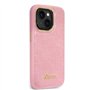 Guess Coque pour iPhone 14 Pouces Motif Croco Rose Housse de