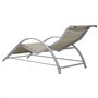 VidaXL Chaises longues 2 pcs avec table Aluminium Crème