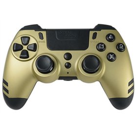 Steelplay Slimpack - Manette sans Fil 2,4 GHz, Compatible PS4/PS3/PC, Double Retour de Vibration, 4 palettes arrière programmabl