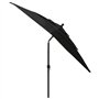 Parasol de jardin à 3 niveaux avec mât en aluminium noir