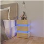 vidaXL Comodino con Luci LED Bianco e Sonoma 45x35x67cm in Multistrato