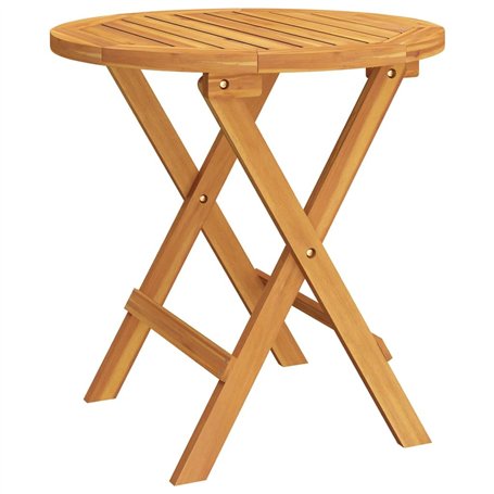 Bussandri Exclusive Table de bistrot en bois massif d'acacia Ø 46 x 47 cm