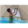 Piscine hors sol ronde Steel Pro Max™ 396 x 107 cm, filtre à cartouche, bâche, auvent, échelle, Beige