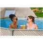 Piscine hors sol ronde Steel Pro Max™ 396 x 107 cm, filtre à cartouche, bâche, auvent, échelle, Beige
