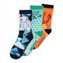 DIFUZED Lot de 3 Chaussettes Pokemon 39/42, Multicolore, 39-42 Sport
