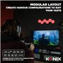 Konix Pack d'éclairage gaming LED Inferno 13,2 x 15,1 cm - Illumination RGBIC - Synchronisation musicale - Compatible Smart Home