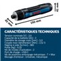 Bosch Professional tournevis sans-fil Bosch GO 3 (avec set de 8 embouts, porte-embout, câble USB-C, mini coffret), Blue, 06019H2