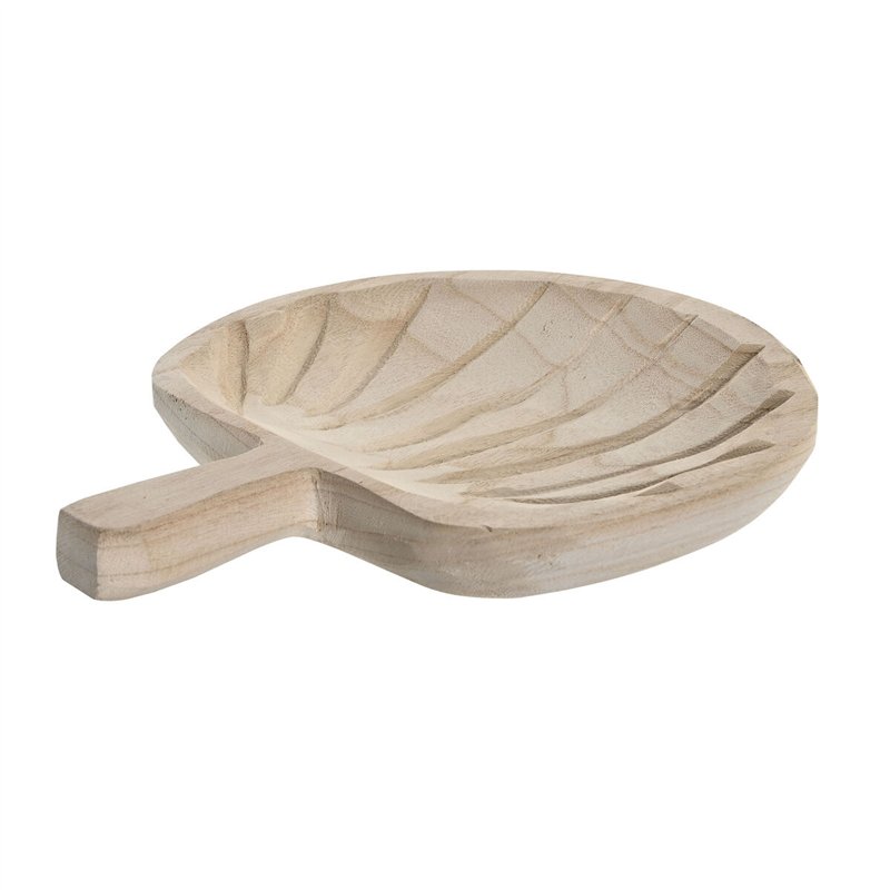 Centre de Table DKD Home Decor Marron Naturel Tropical Feuille d'une plante 29 x 23 x 4 cm