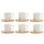 Ensemble de tasses à café Home ESPRIT Blanc Bambou Porcelaine 90 ml