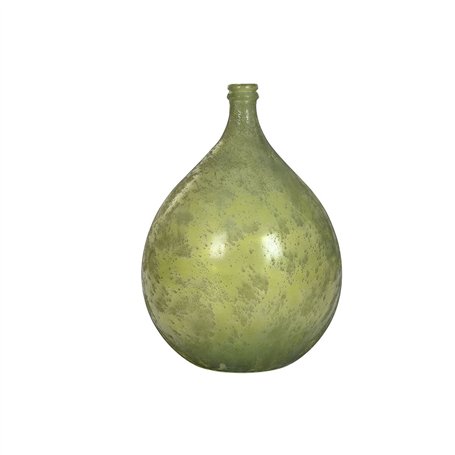 Vase Home ESPRIT Vert Cristal recyclé Finition vieillie 40 x 40 x 56 cm