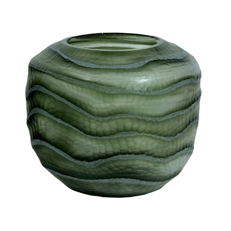 Vase Home ESPRIT Vert Verre Moderne 20 x 20 x 18 cm