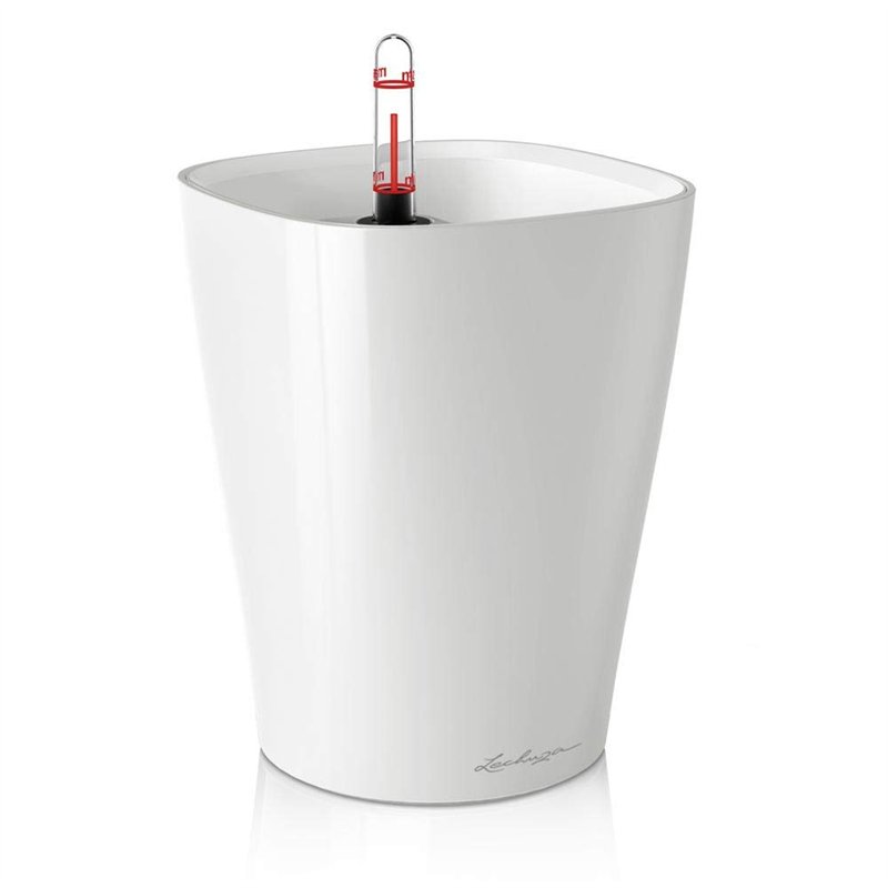 Lechuza Pot Deltini Premium Kit Complet Brillant Blanc