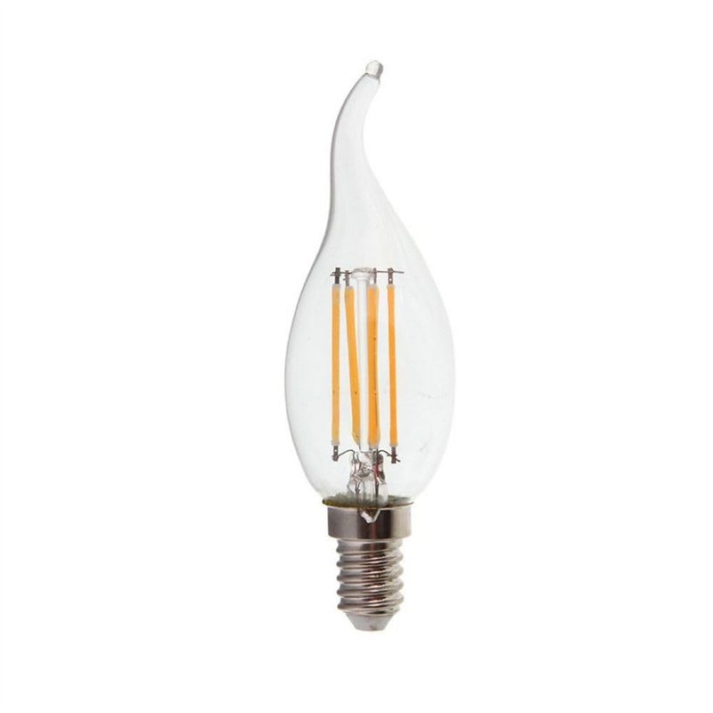 V-TAC 4366 E14 4 W 220 VT-1997D Ampoule en verre à filament Nostalgie en forme de goutteà 240 V E14 4 W Filament Nostalgie Bougi