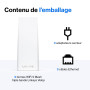 Linksys Système Wi-Fi 5 Mesh Triple Bande Velop Whw0303 Ac2200 (Routeur Wlan, Répéteur Amplificateur de Signal Jusqu&Apos;à 525 