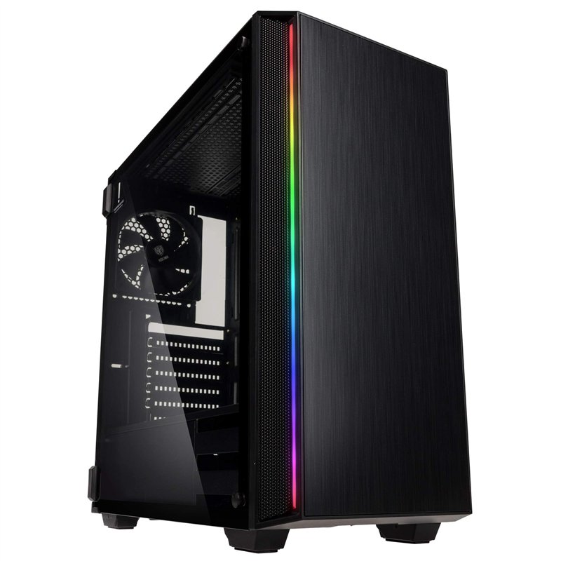 Boîtier Moyen Tour E-ATX Ethereal RGB avec Panneau Vitré, Noir