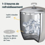 SILBERTHAL Seau à Glaçons 3 L Isotherme Avec Couvercle Et Pince - Acier Inox - Capacité 45 Glaçons - Isolation Double Paroi