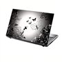TaylorHe Autocollant en vinyle pour ordinateur portable 13-14" Motif papillons et papillons Gris argenté
