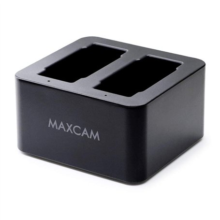 MAXCAM Chargeur de batterie double avec câble USB Type-C pour GoPro HERO12/HERO11/HERO10/HERO9 Noir