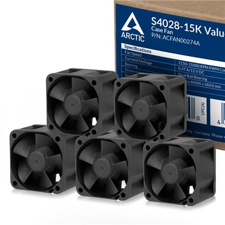 ARCTIC S4028-15K (Lot de 5) - Ventilateur de Serveur 40x40x28 mm