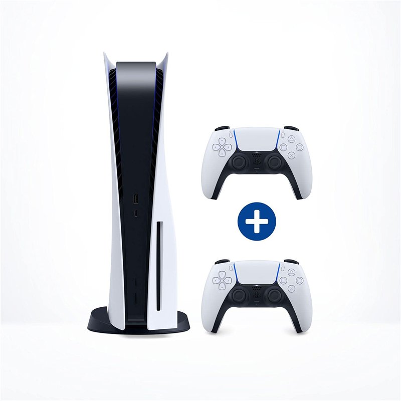 Image secondaire de PS5 Console standard Sony PlayStation (avec lecteur) inclus 2x manette Dualsense compatibles pour PS5