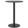 vidaXL Plateau de table noir Ø 30 x 0,8 cm en verre trempé aspect marbre