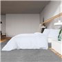 Ensemble de housse de couette Blanc 225x220 cm Coton