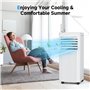 LEENON 9000 BTU Climatiseur Mobile 3 en 1 Climatisation Portable 2.6KW, Déshumidificateur & Ventilateur avec Télécommande, Minut