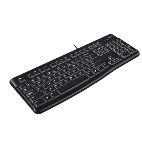 Logitech K120 Clavier sans Fil Windows, Plug-and-Play USB, Touches Silencieuses Ultra-Plates, Taille Standard, Résistant aux Ecl